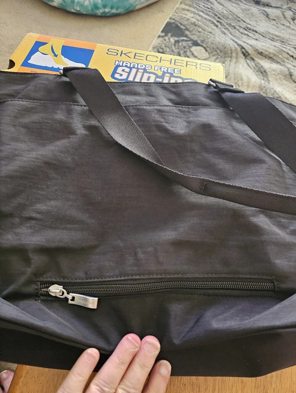Baggallini Any Day Laptop Tote Bag Lg RFID Black (NWT)